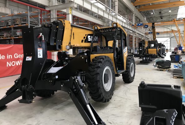 The new production line for the SANY STH1056A telescopic loader in Bedburg near Cologne