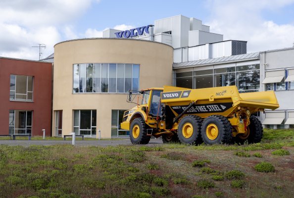 The A30G articulated hauler made from fossil-free steel was built at Braås