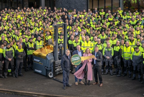 Winner of the 100,000th forklift at Combilift's