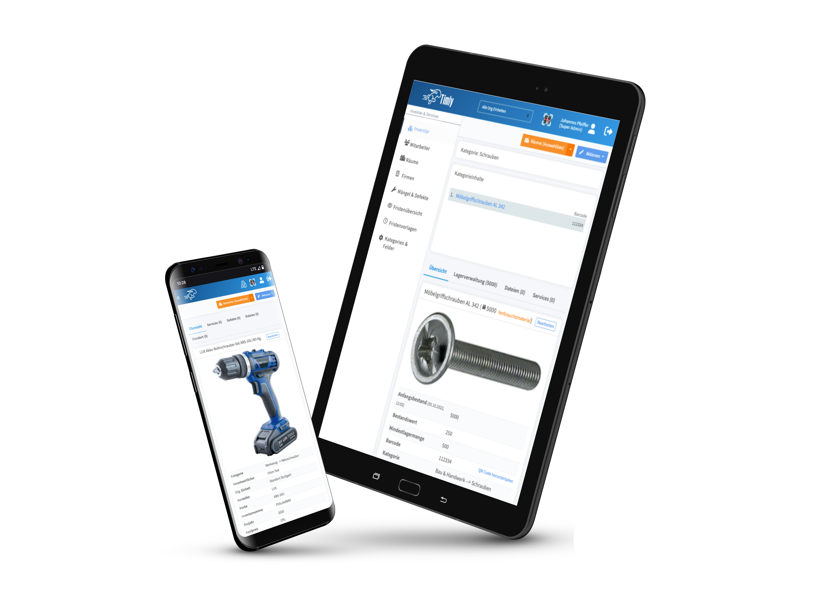 Timly's tool management on mobile devices