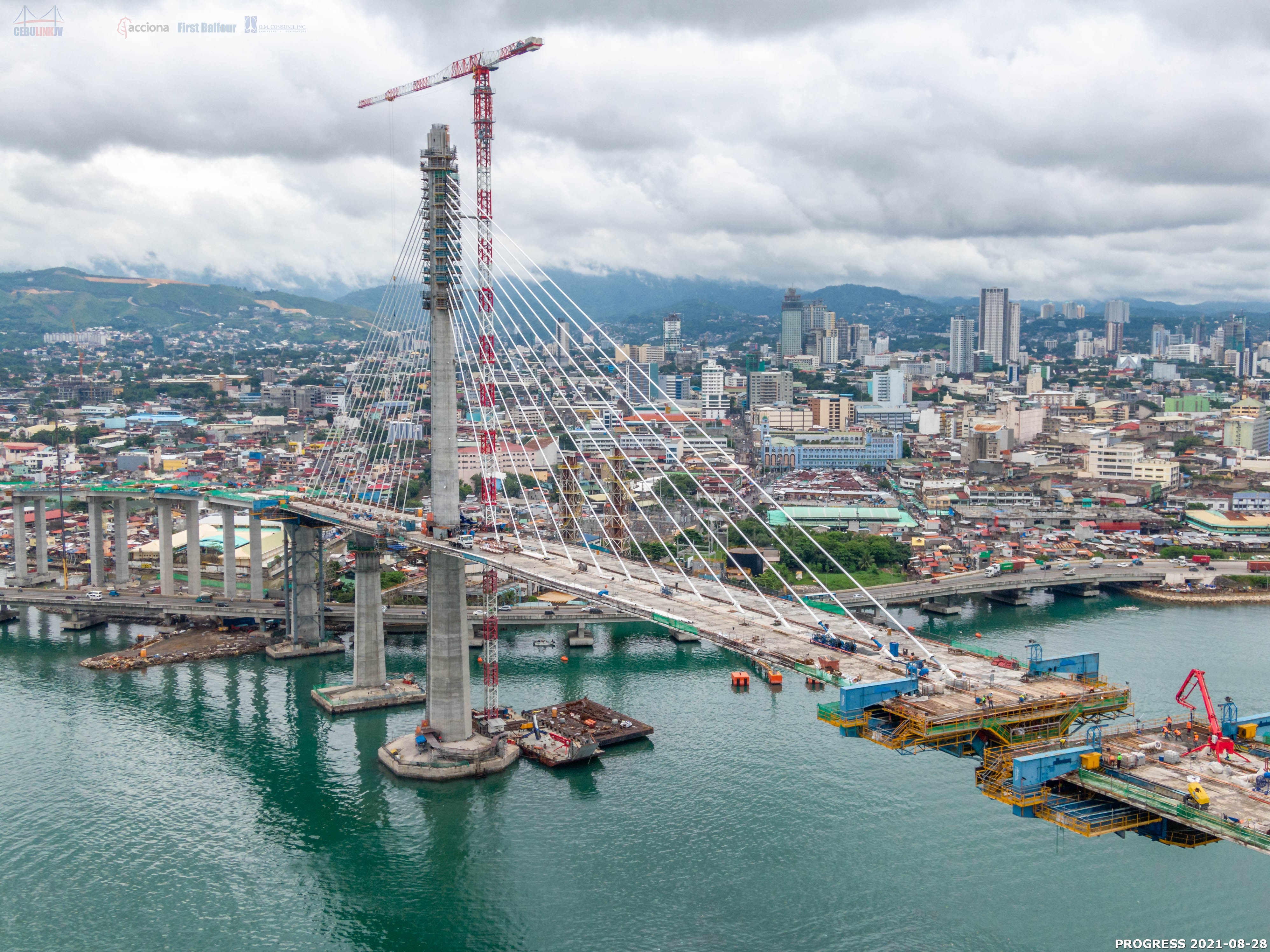 Tower progress on 1 August 2021 <br> Image source: COMANSA