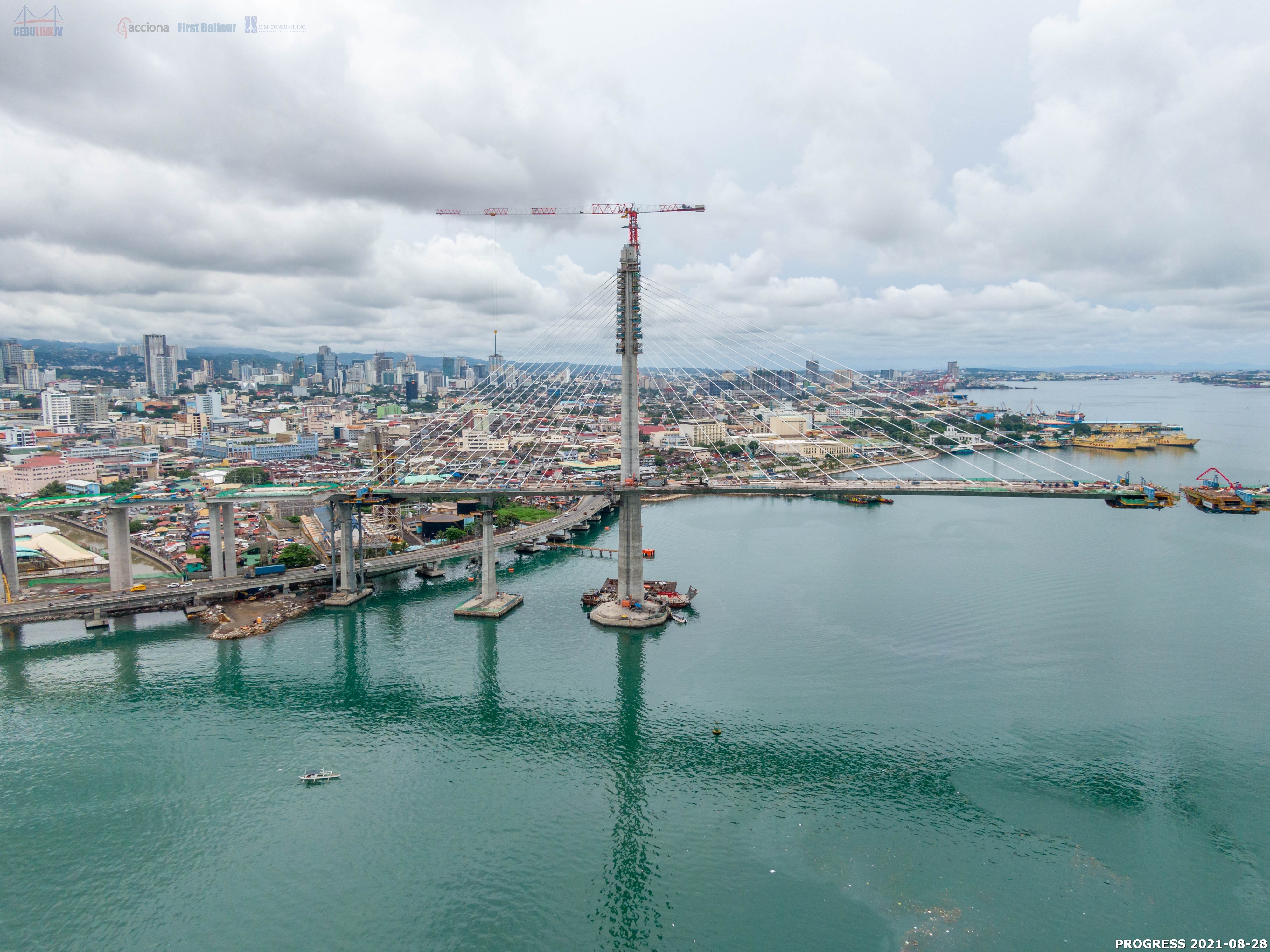 Tower progress on 1 August 2021 <br> Image source: COMANSA