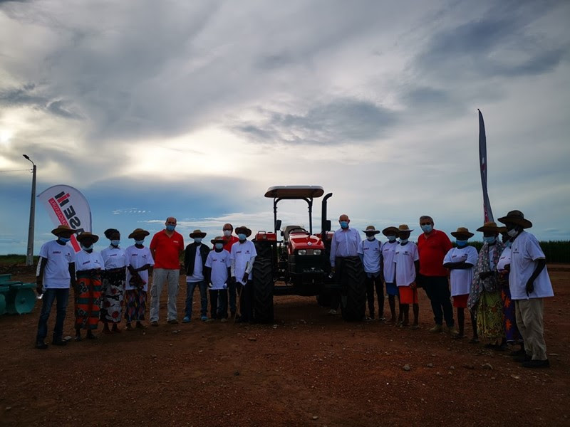 The new tractor will help the local communities grow food more efficiently