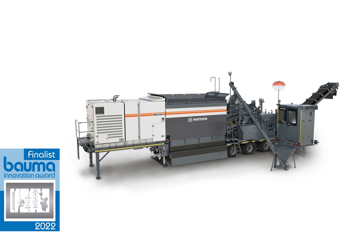 The KMA 240(i) mobile cold recycling mixing plant from WIRTGEN has reached the finals of the Bauma Innovation Award 2022 in the category ‘Mechanical Engineering’.