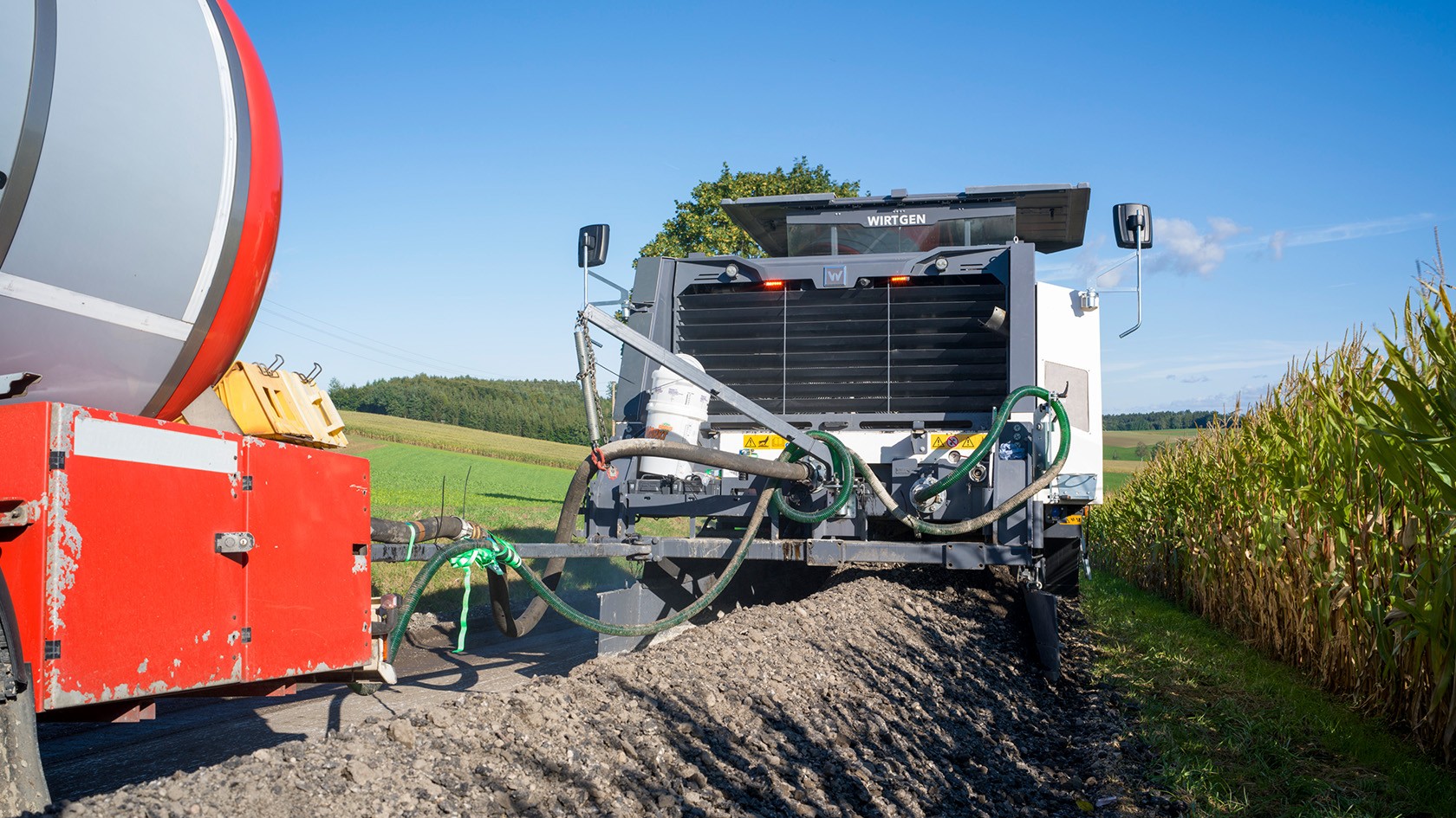   An impressive production rate: 360 t per hour – with no need for removal and intermediate stockpiling of material from the site.