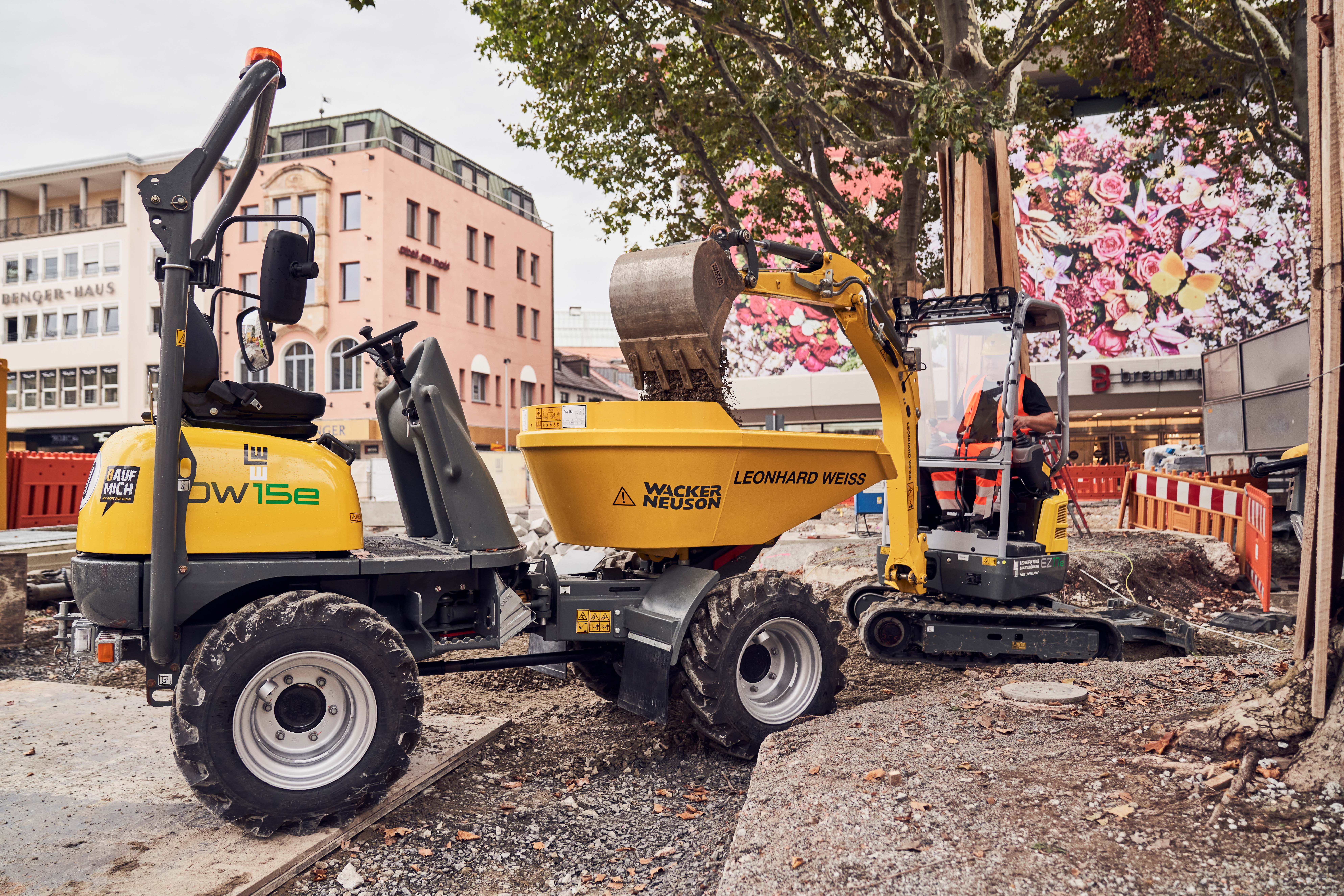 Wacker Neuson zero emission in Stuttgart city center <br> Image source: Wacker Neuson SE 