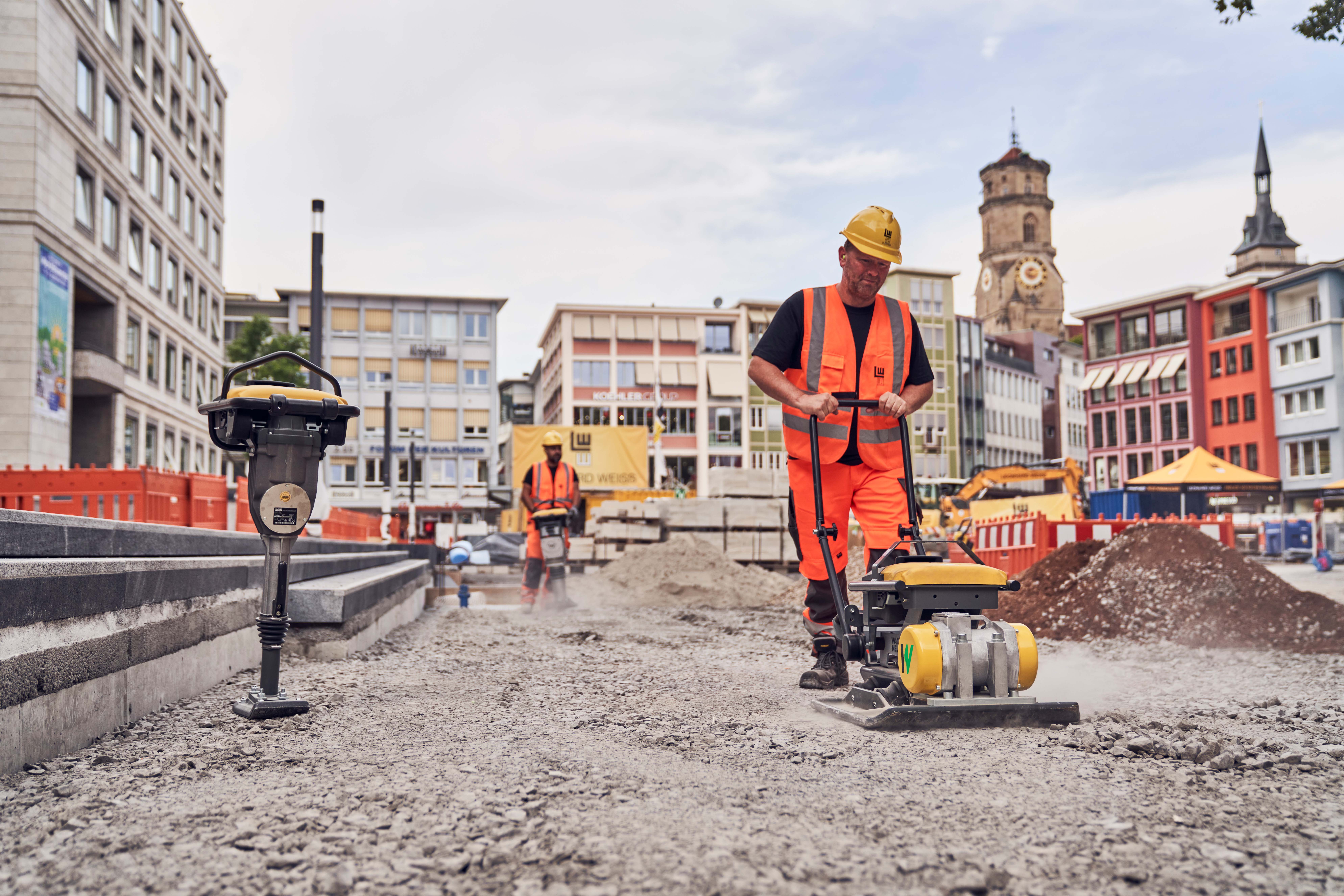 Wacker Neuson zero emission in Stuttgart city center <br> Image source: Wacker Neuson SE 